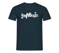 Spreadshirt Genesis Classic Logo White Men’s T-Shirt, 3XL, Navy