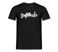 Spreadshirt Genesis Classic Logo White Men’s T-Shirt, XL, Black