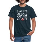 Spreadshirt Ghostbusters Ain't Afraid of No Ghost Men's T-Shirt, M, Navy
