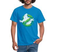 Spreadshirt Ghostbusters Slime Logo Men's T-Shirt, L, Royal Blue