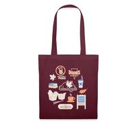 Spreadshirt Gilmore Girls Essentials Pastel Collage Tote Bag, One Size, burgundy
