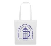 Spreadshirt Gilmore Girls French Press With Coffee Quote Tote Bag, One Size, white