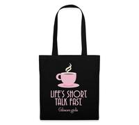 Spreadshirt Gilmore Girls Mug & Quote “Talk Fast” Tote Bag, One Size, black