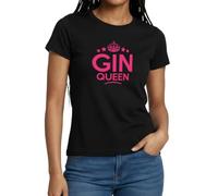 Spreadshirt Gin Queen - Funny Gin Women's T-Shirt, XXL, Black