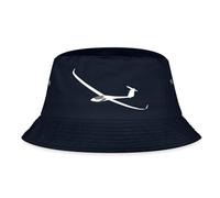 Spreadshirt Glider JS1 Sport Flying Pilot Bucket Hat, S/M (Caps), Navy