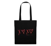 Spreadshirt Gossip Girl With Hearts Handwriting Tote Bag, One Size, black