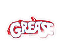 Spreadshirt Grease White Logo with Car Sticker Size S (10 x 10 cm), 10 x 10 cm, Transparent Glossy