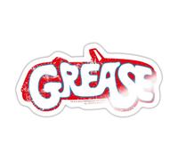 Spreadshirt Grease White Logo with Car Sticker Size S (10 x 10 cm), 10 x 10 cm, White Glossy