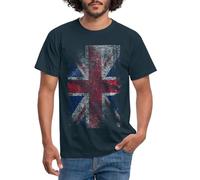 Spreadshirt Great Britain Union Jack Men's T-Shirt, L, Navy