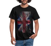 Spreadshirt Great Britain Union Jack Men's T-Shirt, M, Black