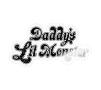 Spreadshirt Harley Quinn Daddy's Lil Monster Sticker, 10 x 10 cm, Transparent Glossy
