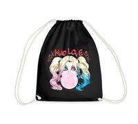 Spreadshirt Harley Quinn Mad Love Bubblegum Drawstring Bag