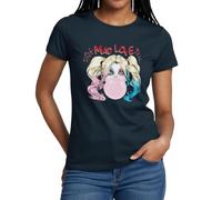 Spreadshirt Harley Quinn Mad Love Bubblegum Women's T-Shirt, XL, Navy