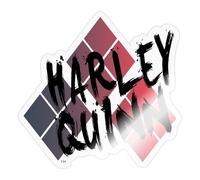 Spreadshirt Harley Quinn Tile Smear Sticker, 10 x 10 cm, Transparent Glossy