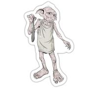 Spreadshirt Harry Potter Dobby's Gift Sticker Size S (10 x 10 cm), 10 x 10 cm, White Matte