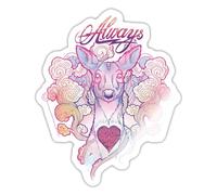 Spreadshirt Harry Potter Doe Patronus Always Sticker, 10 x 10 cm, White Glossy