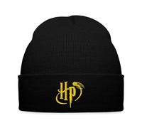 Spreadshirt Harry Potter Embroidered Logo Embroidered Winter Hat, One Size, Black