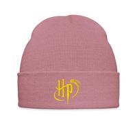 Spreadshirt Harry Potter Embroidered Logo Embroidered Winter Hat, One Size, Dusky Pink