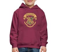 Spreadshirt Harry Potter Hogwarts Coat Of Arms Kids' Premium Hoodie, 152/164 (12-14 Years), bordeaux