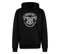 Spreadshirt Harry Potter Hogwarts Crest Men’s Premium Organic Hoodie, L, Black