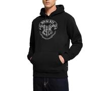 Spreadshirt Harry Potter Hogwarts Crest Men's Organic Hoodie, L, black