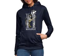 Spreadshirt Harry Potter Hufflepuff Monochrome Women's Hoodie, XXL, navy