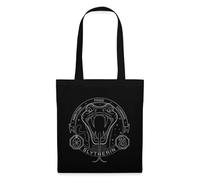 Spreadshirt Harry Potter Line Drawn Slytherin Coat of Arms Tote Bag, One Size, black
