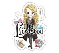 Spreadshirt Harry Potter Luna Lovegood Animated Sticker, 10 x 10 cm, White Matte