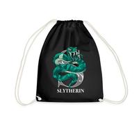 Spreadshirt Harry Potter Slytherin Monochrome Drawstring Bag, One Size, black