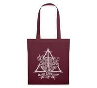 Spreadshirt Harry Potter The Deathly Hallows Tote Bag, One Size, burgundy