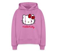 Spreadshirt Hello Kitty Classic With Hello Kitty Lettering Boxy Women's Organic Hoodie, M, pink