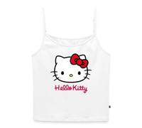 Spreadshirt Hello Kitty Classic with Hello Kitty Lettering Women's Premium Organic Spaghetti Strap Top, XXL, White