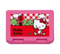 Spreadshirt Hello Kitty Eats an Apple Lunch Box Lunchbox, One Size, Pink