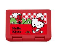 Spreadshirt Hello Kitty Eats an Apple Lunch Box Lunchbox, One Size, red