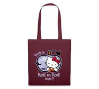 Spreadshirt Hello Kitty Halloween Trick Or Treat Tote Bag, One Size, burgundy