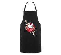 Spreadshirt Hello Kitty In A Red Kimono And Cherry Blossoms Apron, One Size, black