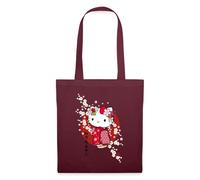 Spreadshirt Hello Kitty In A Red Kimono And Cherry Blossoms Tote Bag, One Size, burgundy
