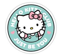 Spreadshirt Hello Kitty Just Be You Hello Kitty Club Sticker, 10 x 10 cm, White Matte