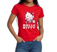 Spreadshirt Hello Kitty Playing Football Women's T-Shirt, M, red