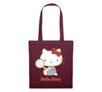 Spreadshirt Hello Kitty With A Lollipop Tote Bag, One Size, burgundy