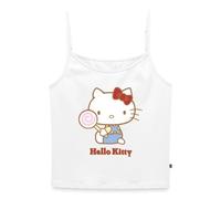 Spreadshirt Hello Kitty with A Lollipop Women's Spaghetti Tank Top, XXL, White