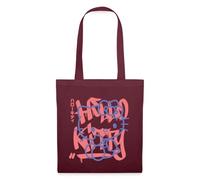 Spreadshirt Hello Kitty With Graffiti Style Lettering Tote Bag, One Size, burgundy