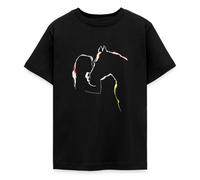 Spreadshirt Horse Girl Silhouette Teenage T-Shirt, 152/164 (12-14 Years), Black