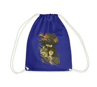 Spreadshirt How to Train Your Dragon Hiccups and Toothless Drawstring Bag, One Size, royal blue