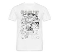 Spreadshirt How to Train Your Dragon Toothless Night Fury Men’s T-Shirt, M, White