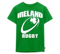 Spreadshirt Ireland Rugby - Kids Premium Organic T-Shirt, 134/140 (8 Years), Green