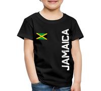 Spreadshirt Jamaica Flag Kids Premium Organic T-Shirt, 134/140 (8 Years), Black