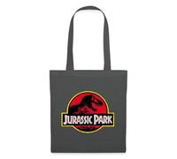 Spreadshirt Jurassic Park Classic Logo In Red With T-Rex Tote Bag