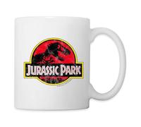 Spreadshirt Jurassic Park Classic Logo Mug, One Size, White