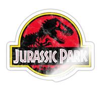 Spreadshirt Jurassic Park Classic Logo Sticker, 10 x 10 cm, White Glossy